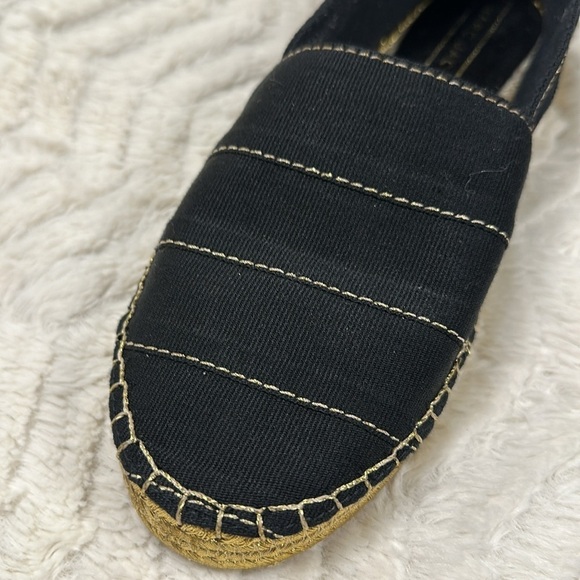 Marc Jacobs Sienna Black and Gold Canvas Espadrilles, 37 (US 7) NWOT - Picture 8 of 9